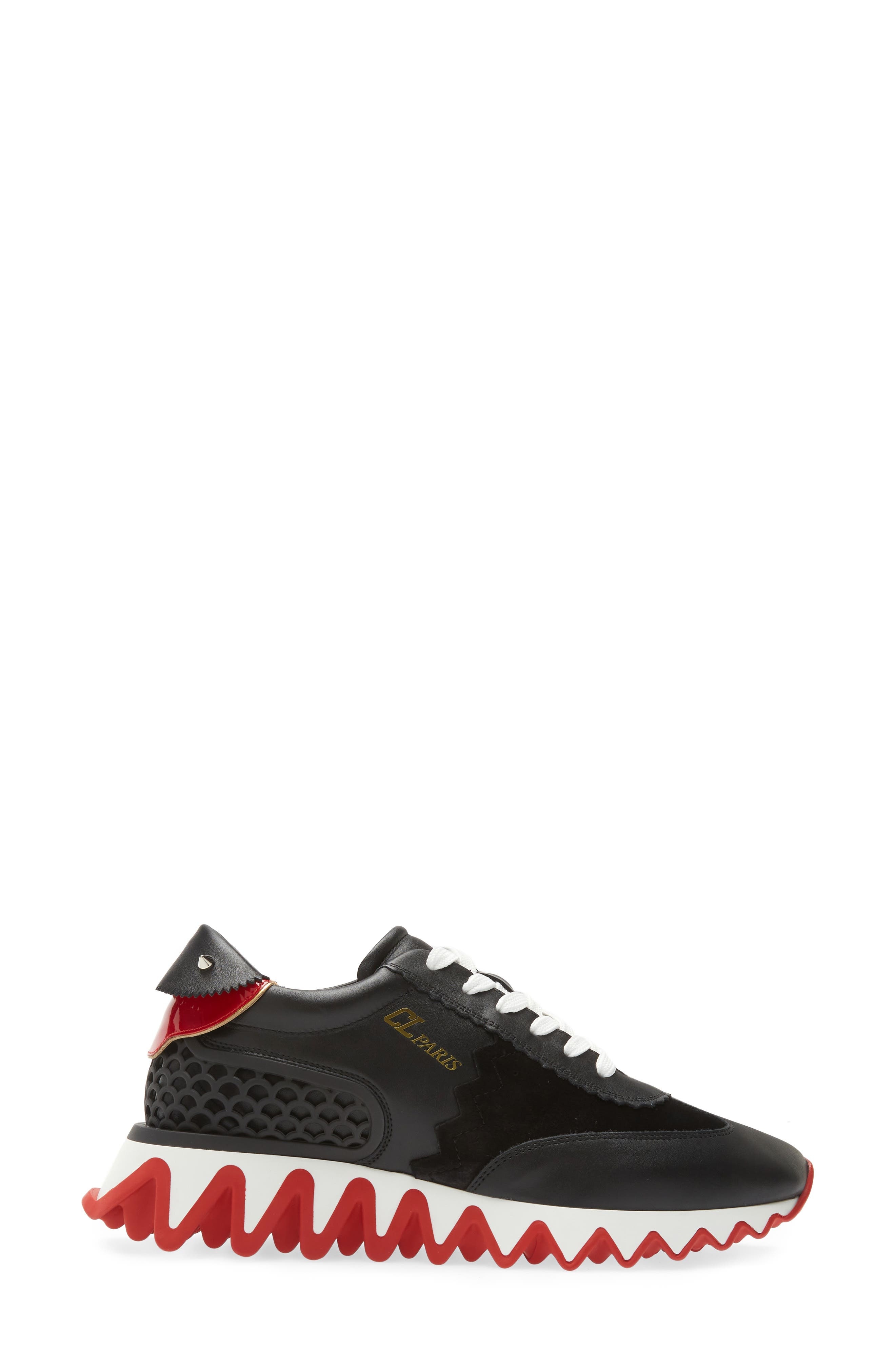 Christian Louboutin Loubishark Sneaker in Black/Red at Nordstrom - 3