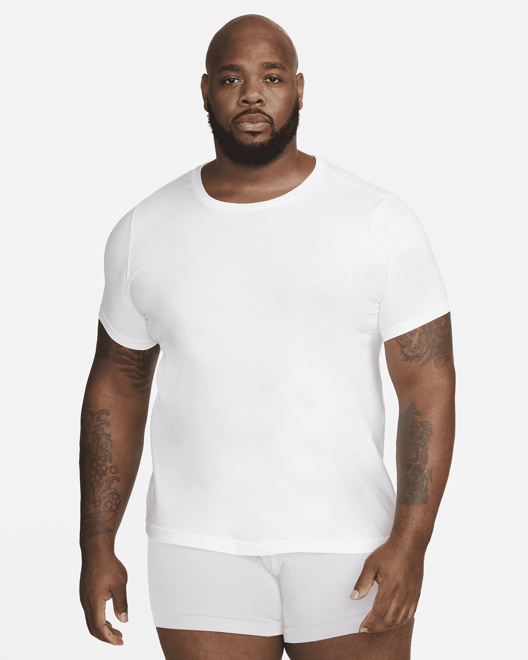 Nike Dri-FIT Essential Cotton Stretch Men's Slim Fit Crew Neck Undershirt (2-Pack) - 6