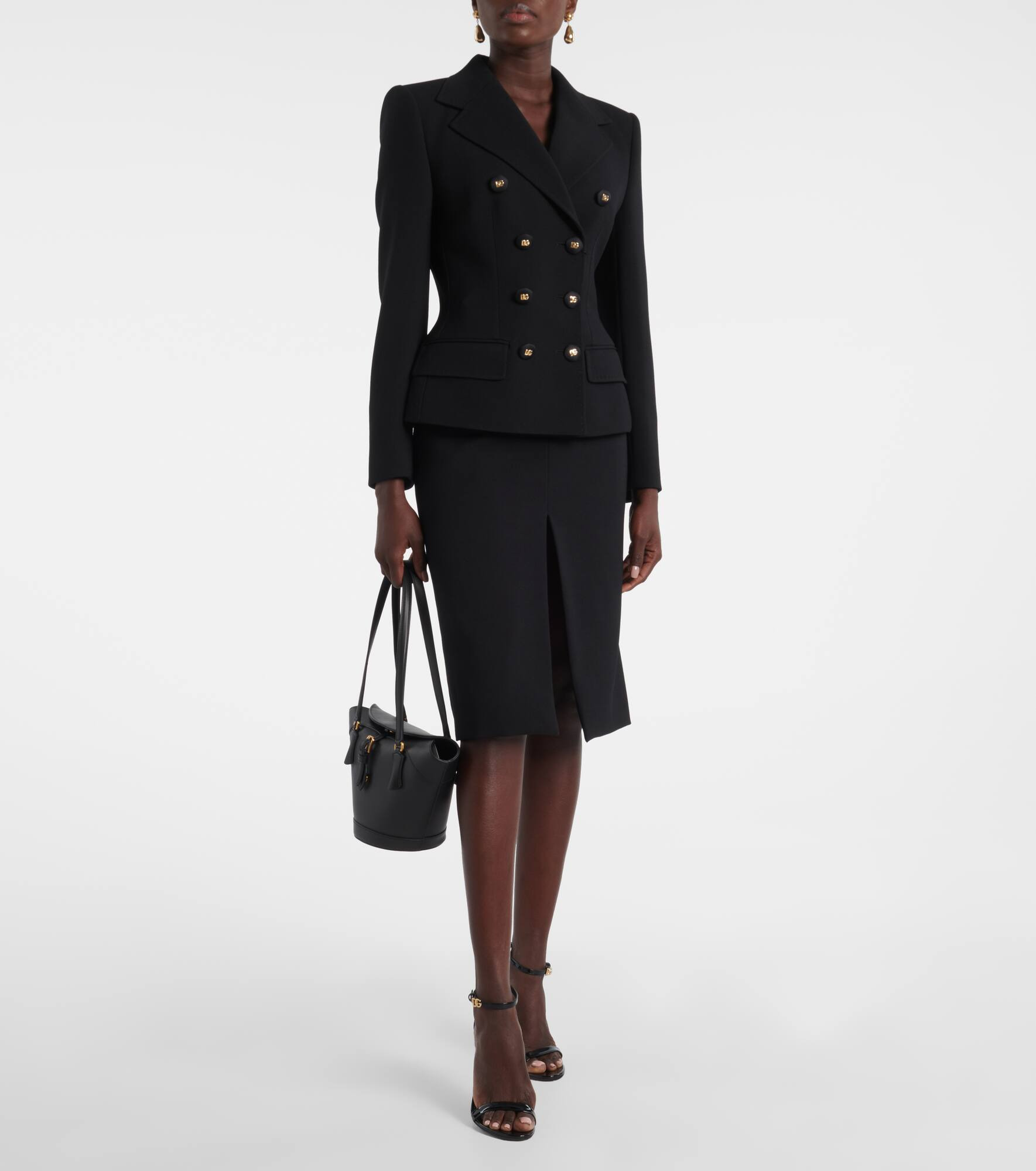 High-rise wool midi skirt - 2