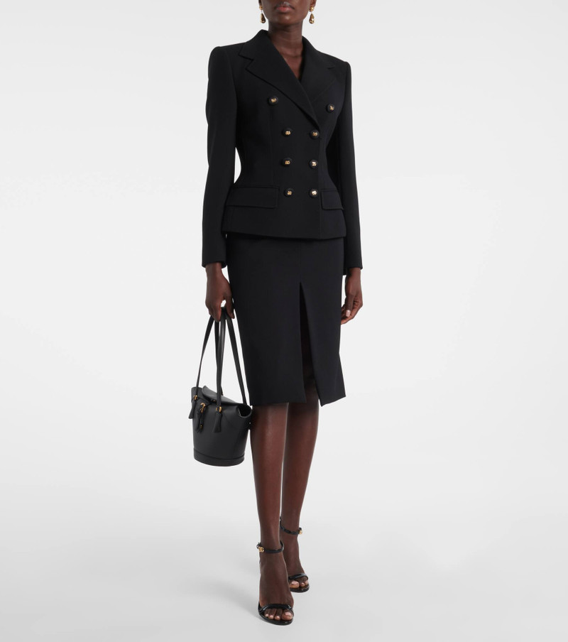 Dolce & Gabbana High-rise wool midi skirt outlook