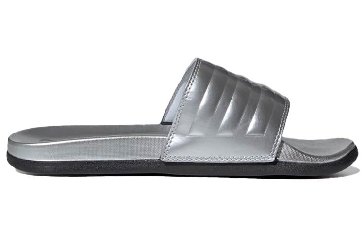 (WMNS) adidas Adilette Comfort Slide 'Silver Metallic' FW7683 - 2