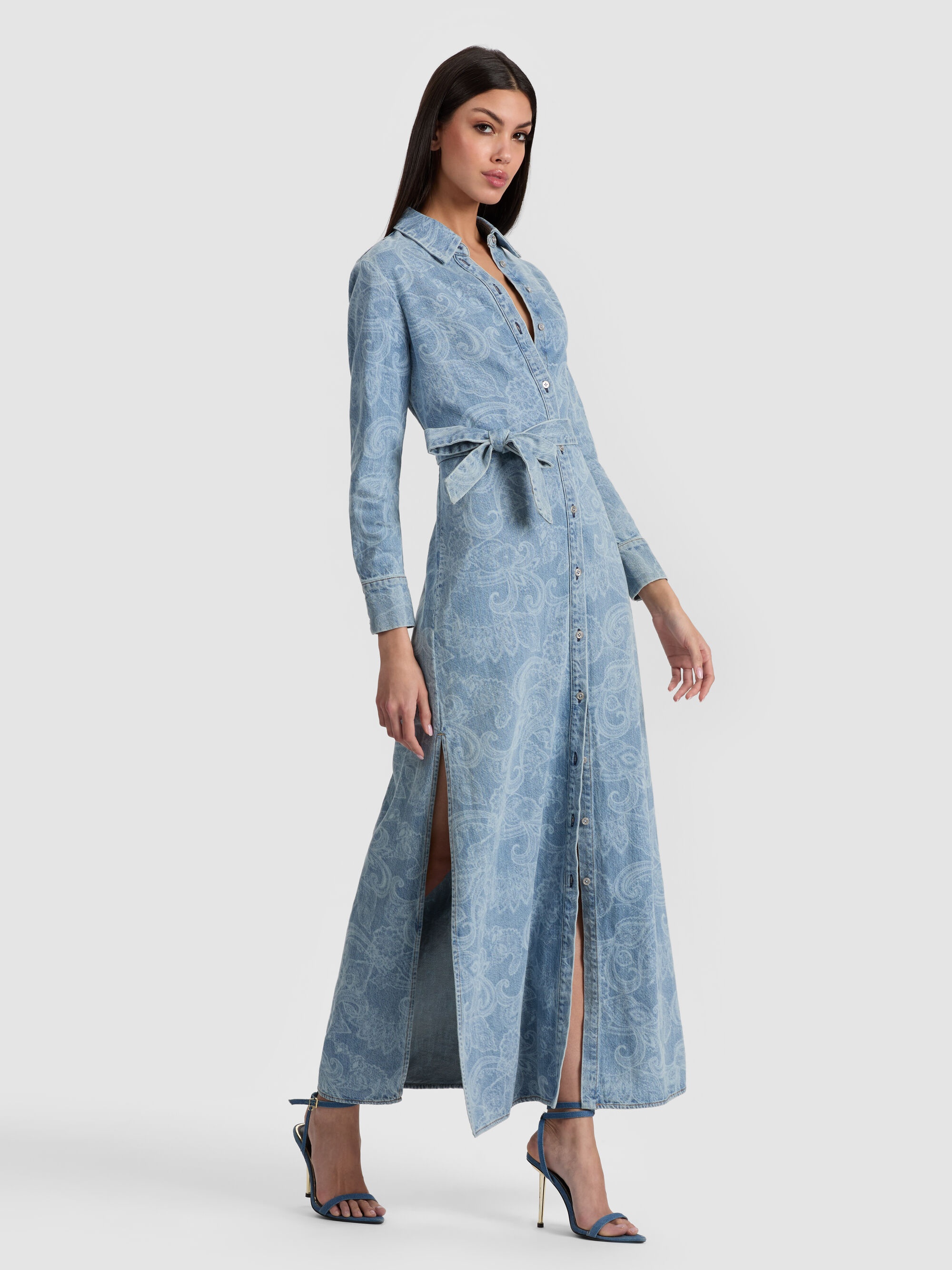 CHASSIDY DENIM SHIRT DRESS - 6