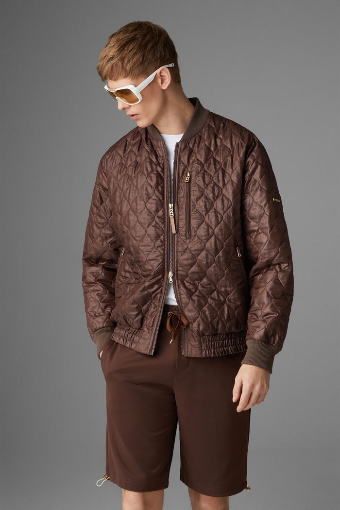 Peter Quilted jacket in Chocolate - 2