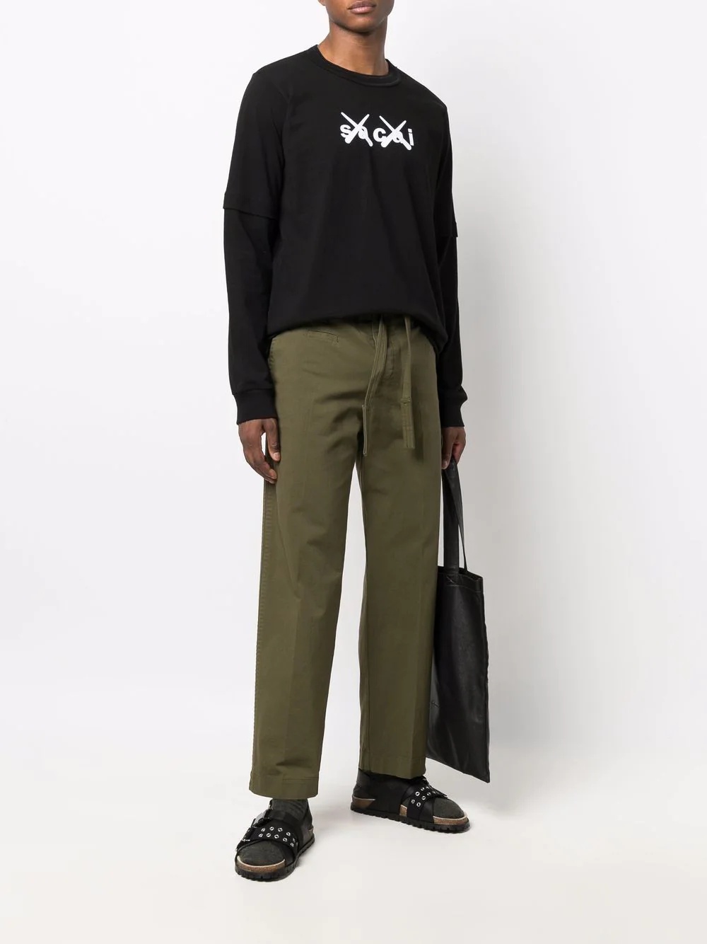 x KAWS logo-print long-sleeve T-shirt - 2