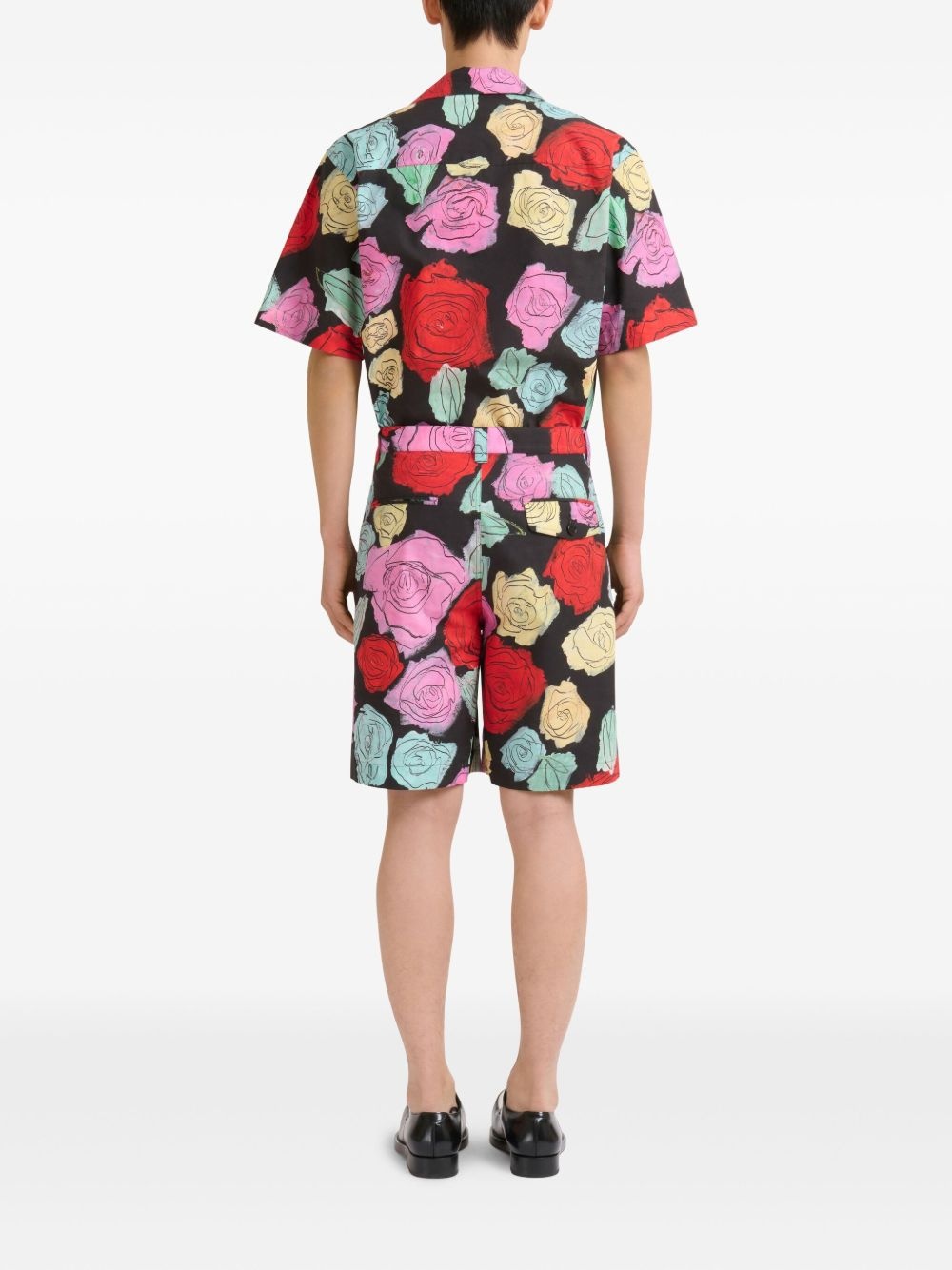 floral-patterned tailored shorts - 4
