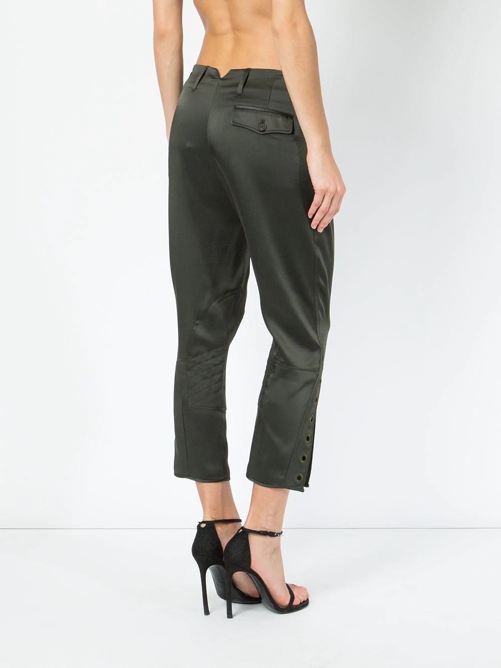 eyelet cropped trousers - 4