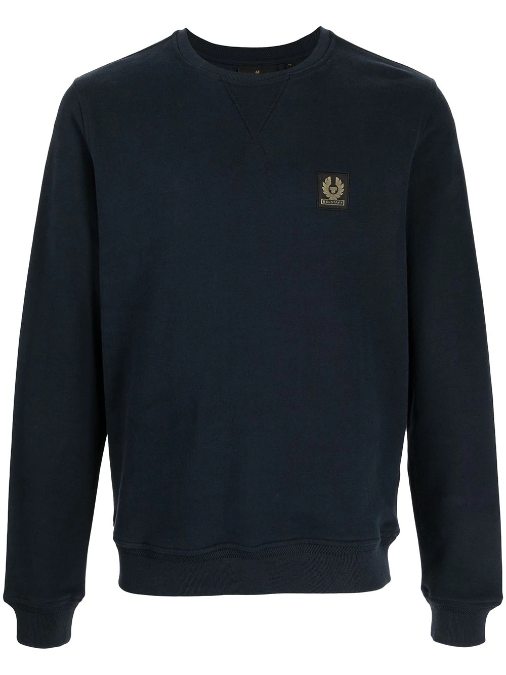 embroidered-logo crew neck jumper - 1