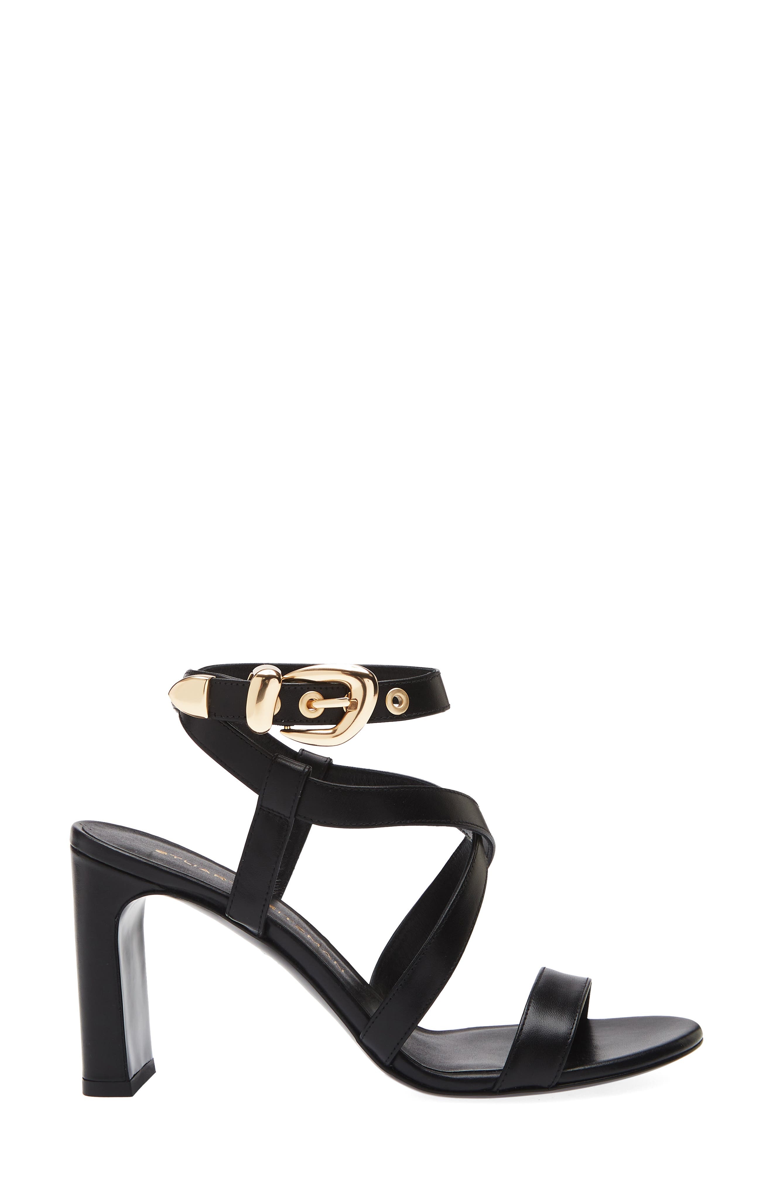 Stuart Weitzman Maven Block 85 Sandal in Black at Nordstrom - 3
