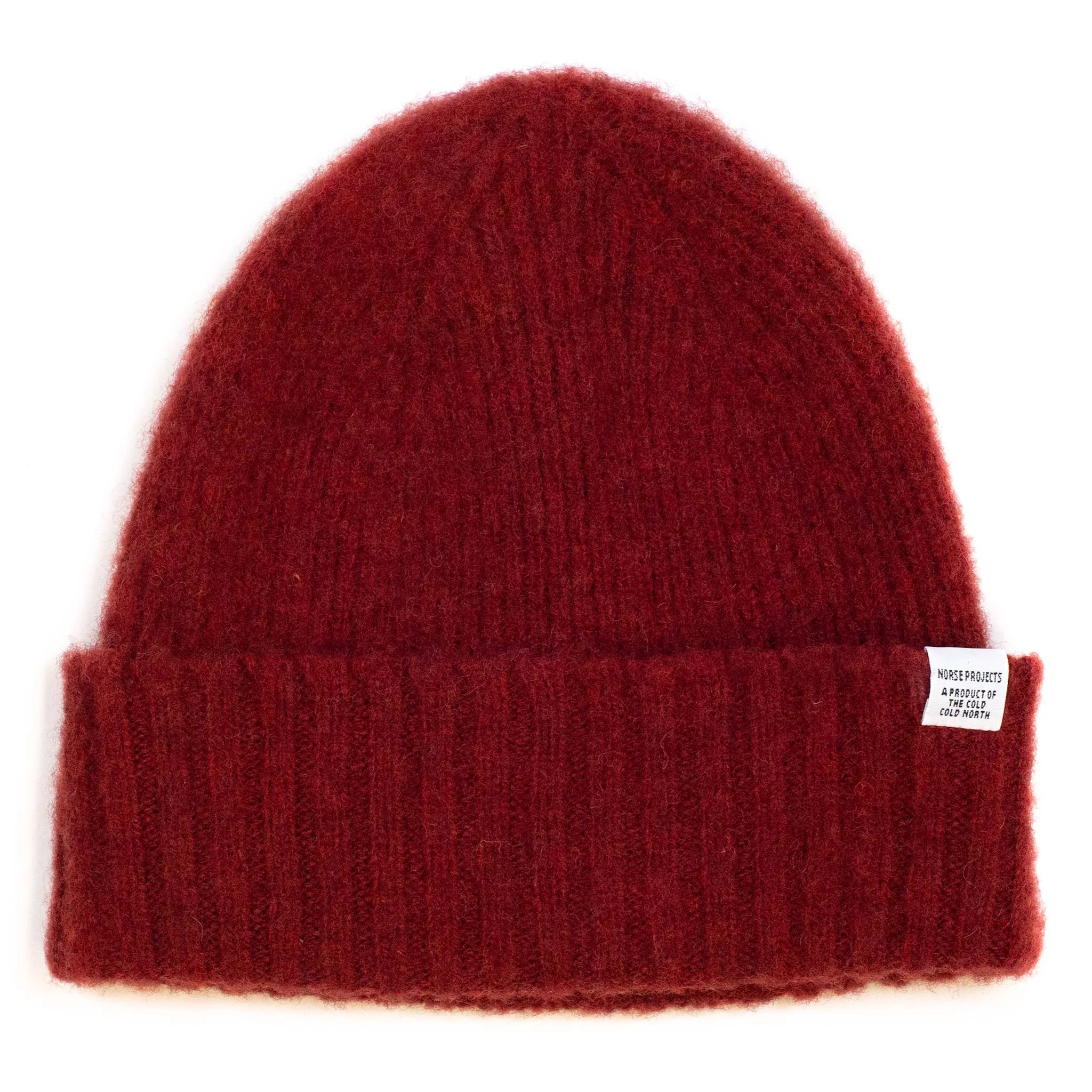 Brushed Lambswool Beanie Carmine Red - 1