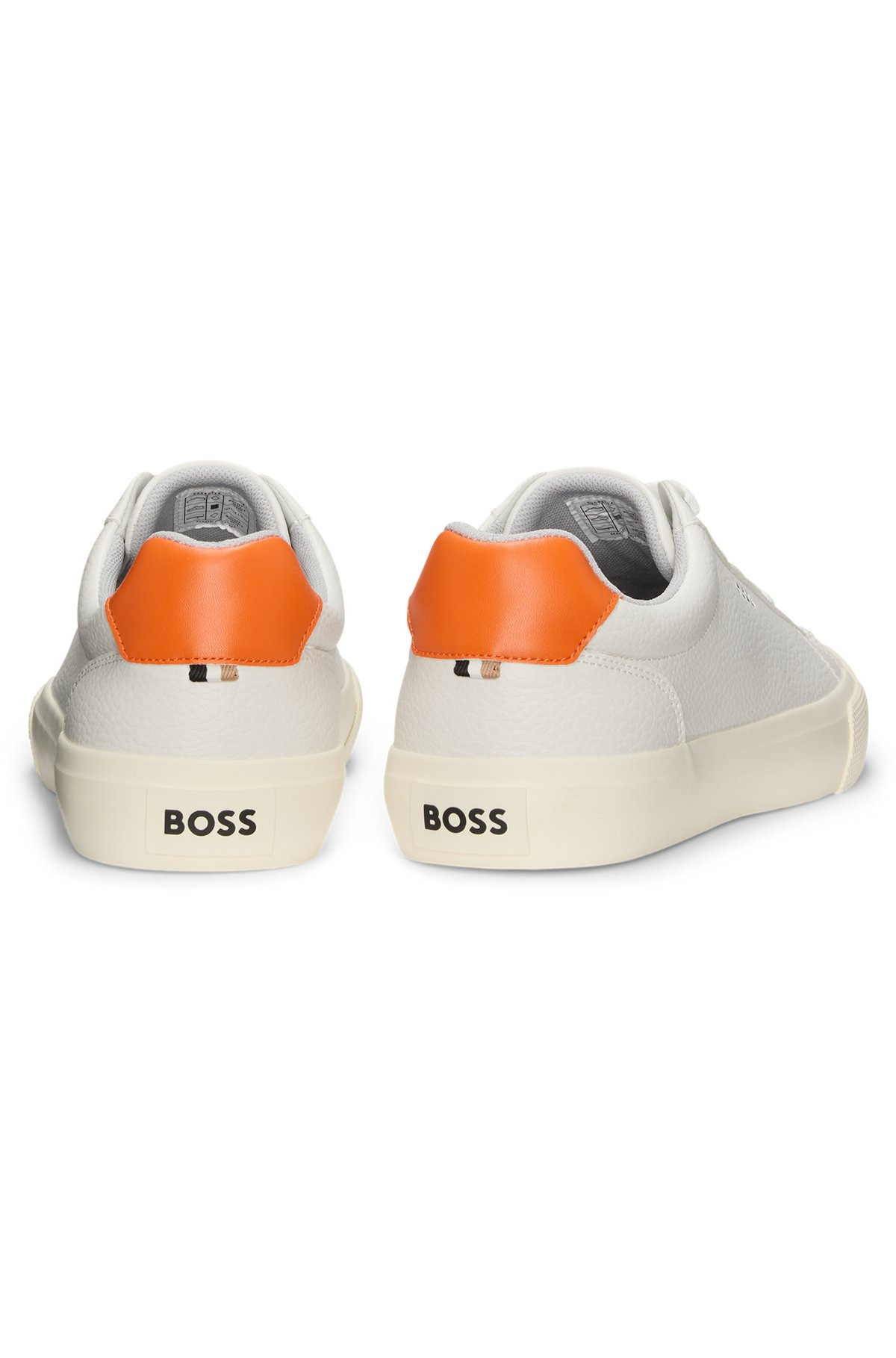 FAUX-LEATHER TRAINERS WITH CONTRAST BACKTAB - 5