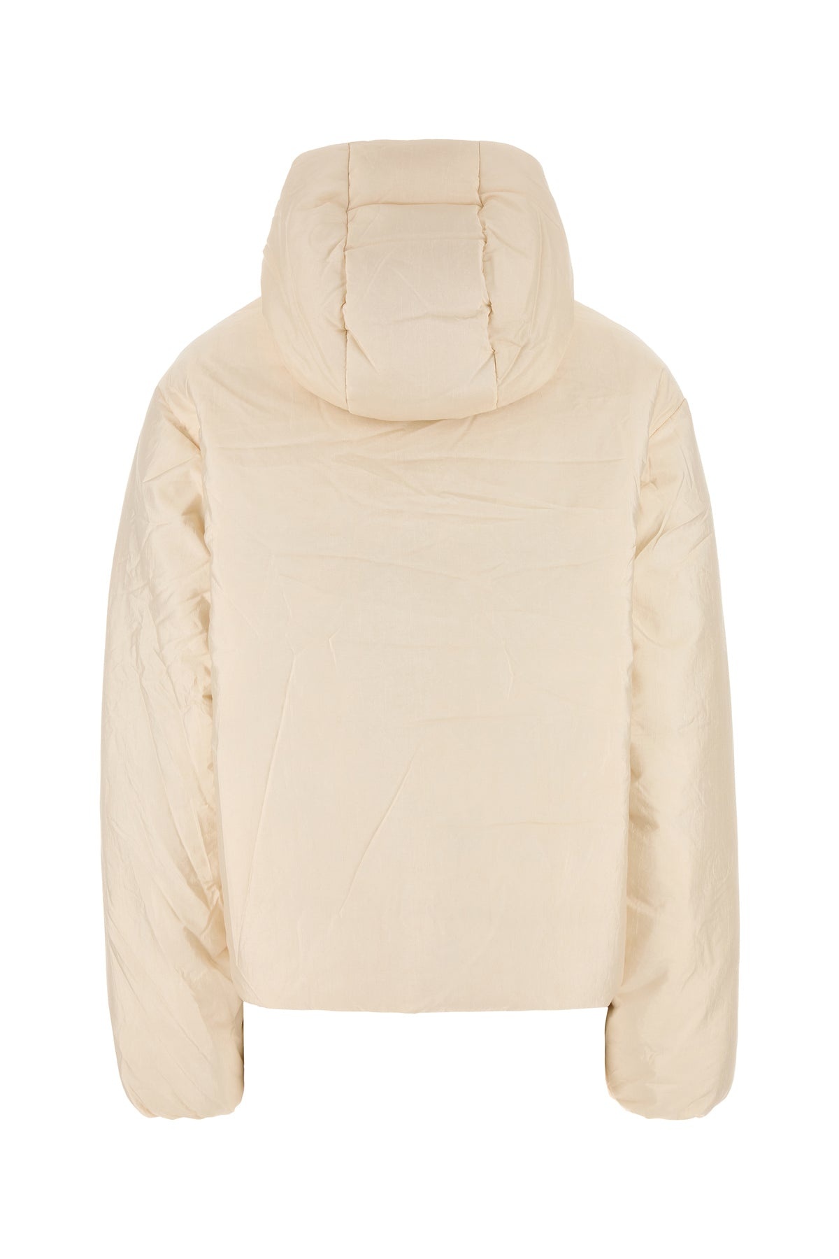 Cream nylon blend down jacket - 2