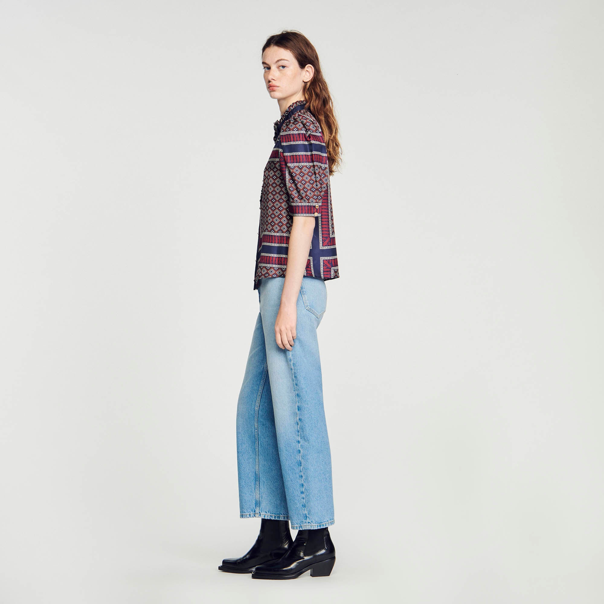 PATTERNED SILK SHIRT - 7