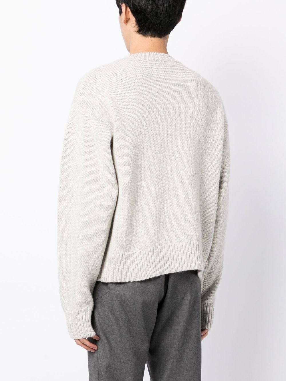 knitted crew-neck jumper - 4