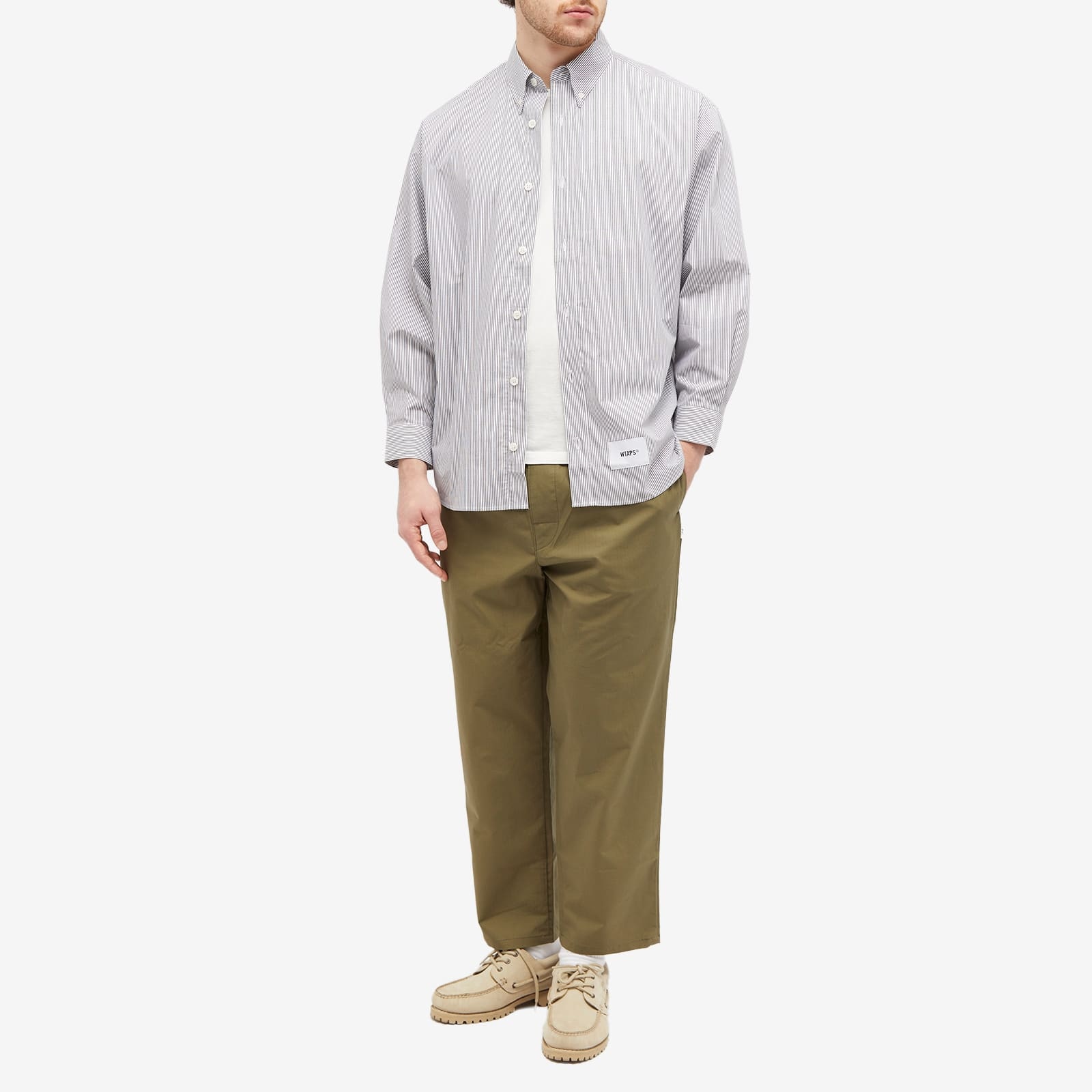 WTAPS WTAPS 03 Striped Back Printed Shirt | REVERSIBLE