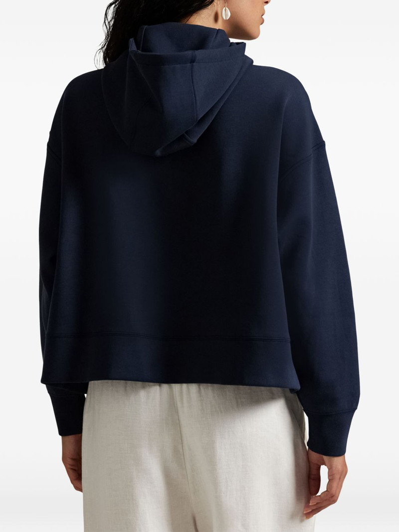 logo-detail zip-fastening hoodie 4