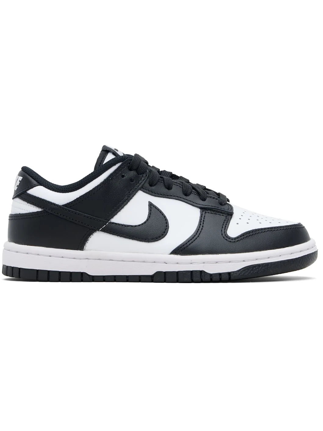 White & Black Dunk Low Sneakers - 1