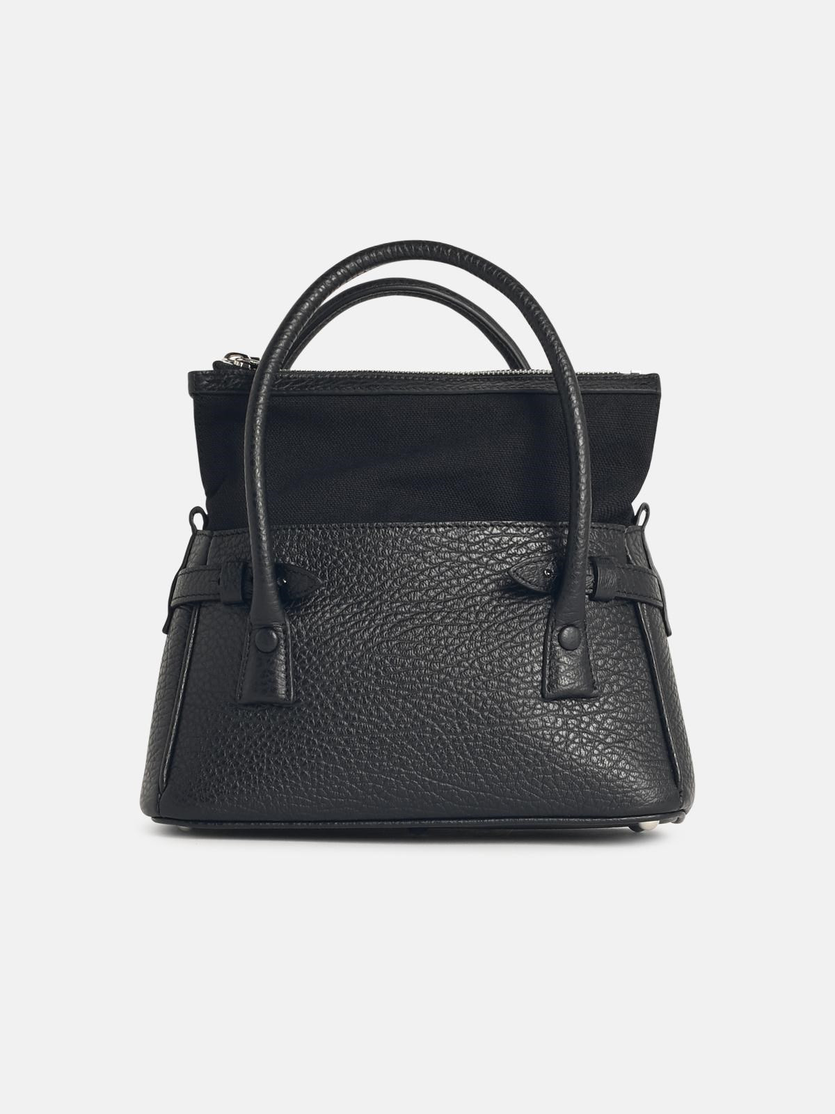 'EAST WEST' BLACK LEATHER BAG - 3