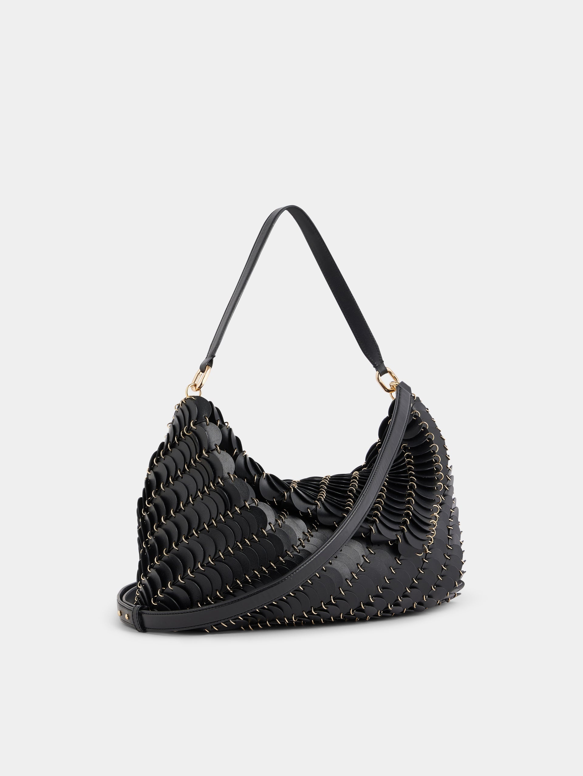 BLACK PACO BAG IN LEATHER - 2