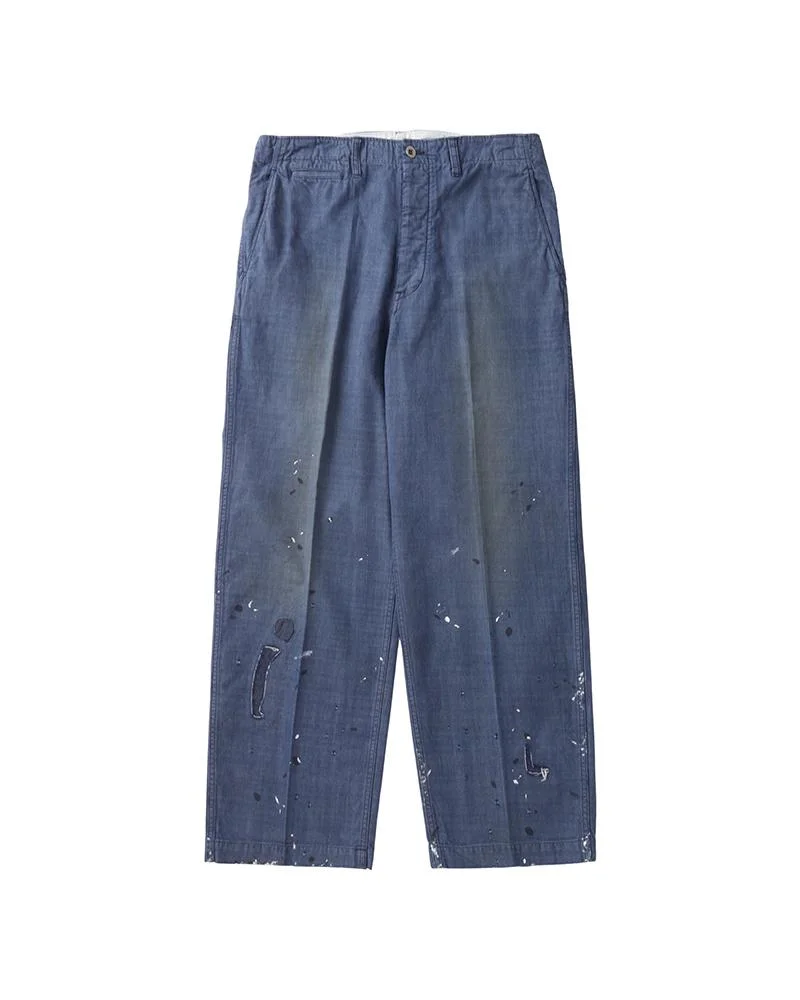 BROADER CHINO CRASH NAVY - 1