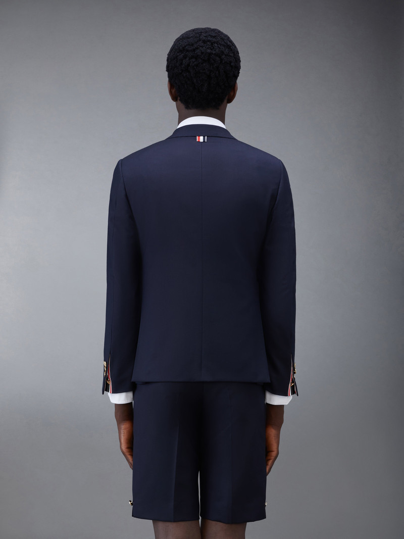 Thom Browne Navy Super 120's Wool Twill Single Breasted Classic Jacket outlook