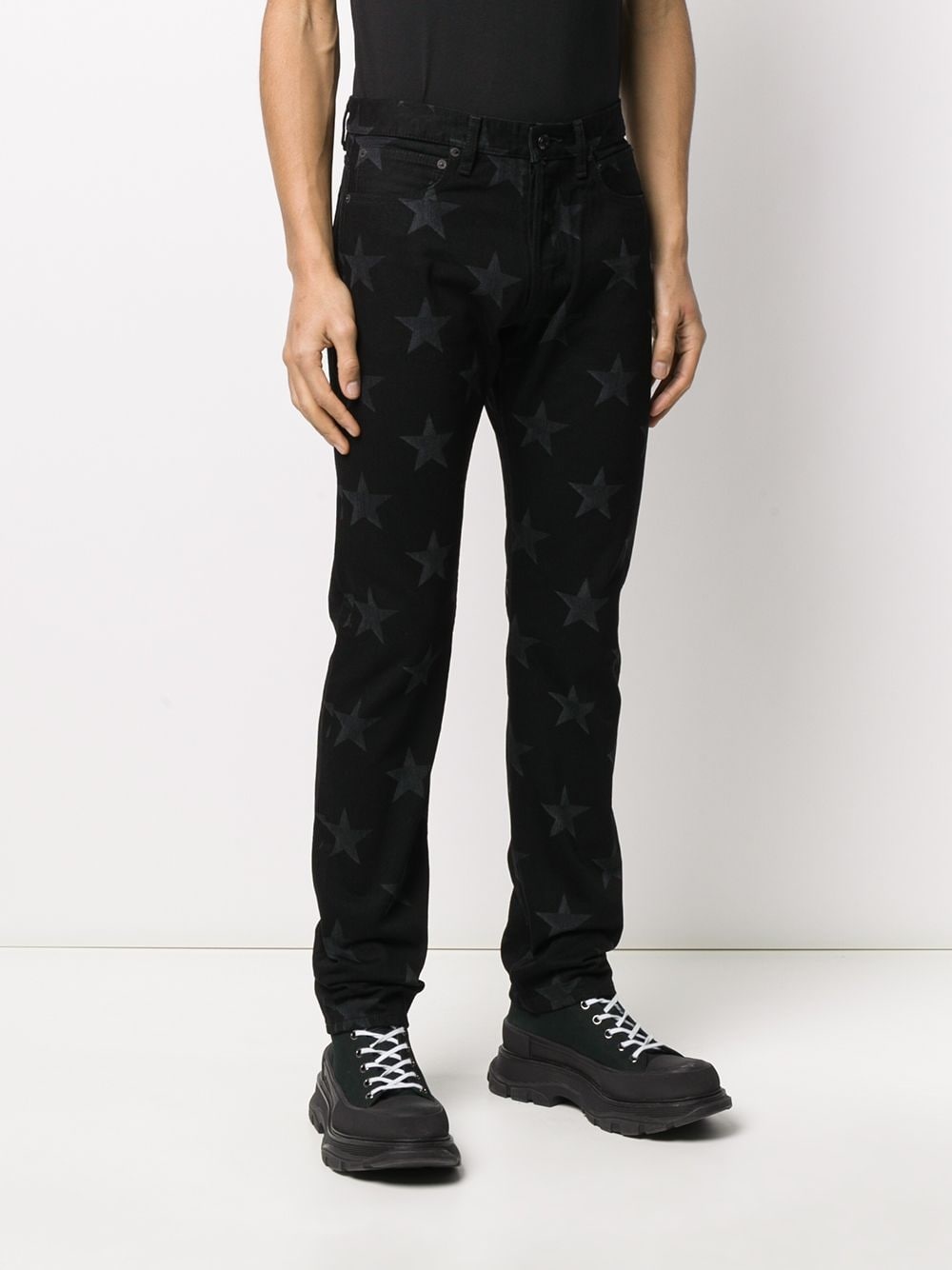 STAR PRINTED COTTON TROUSERS - 3