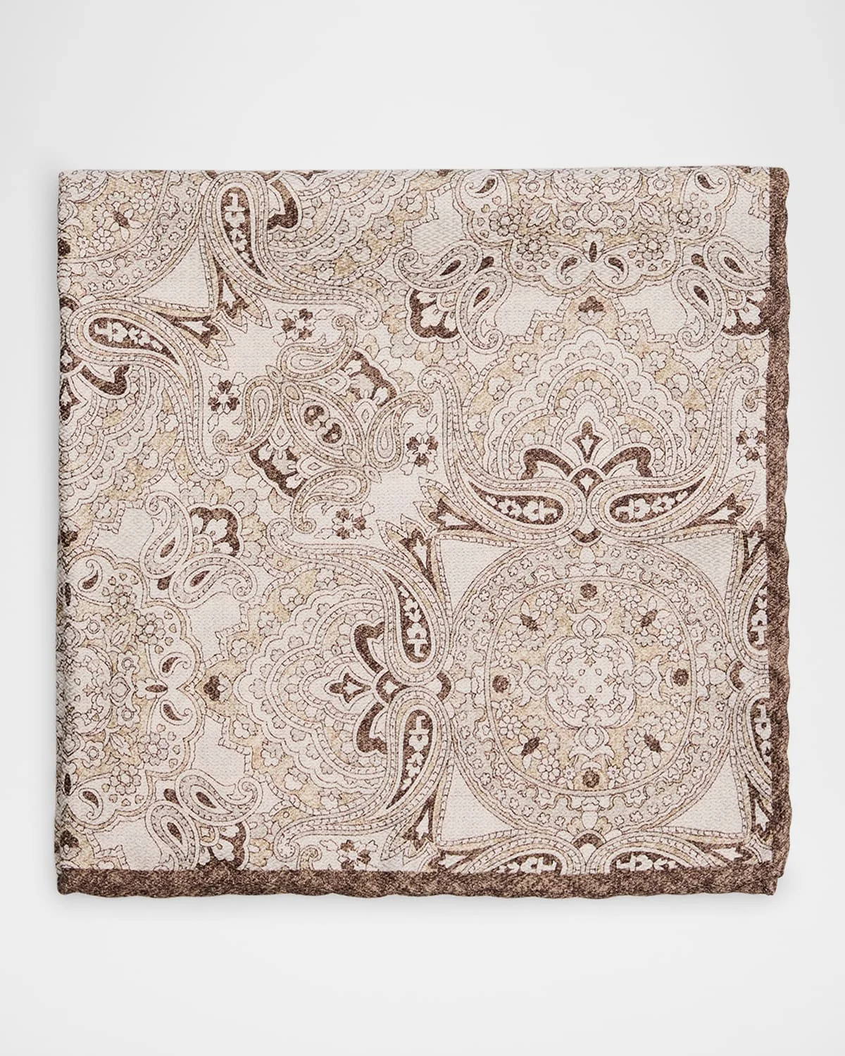 Men's Silk Paisley Pocket Square - 1