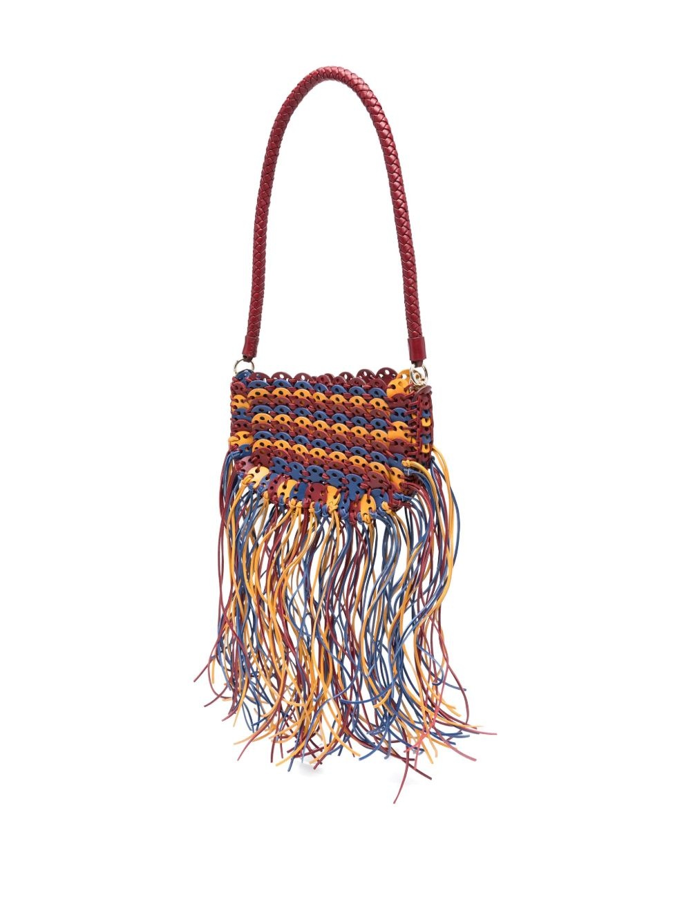 fringed leather shoulder bag - 3