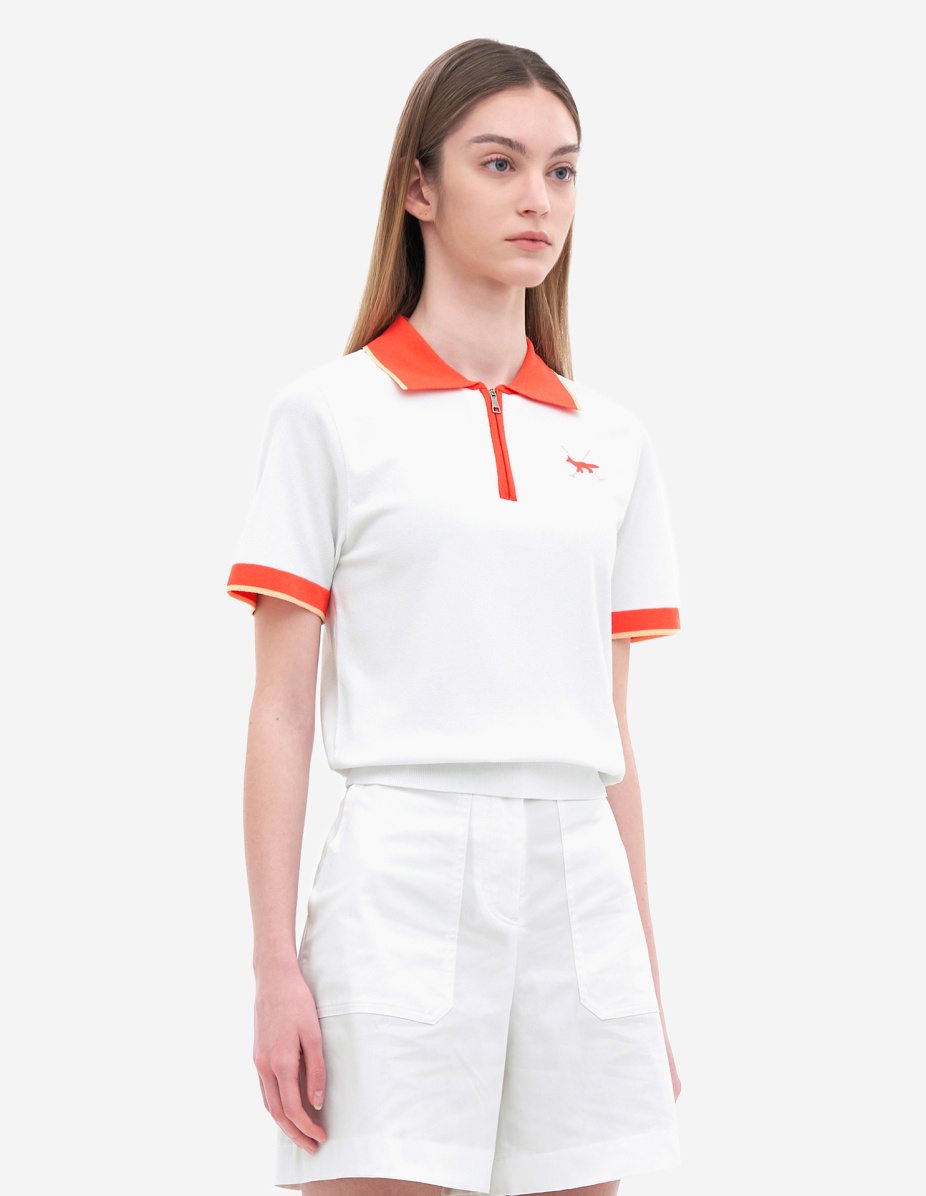 Women Profile Zipped Knit Polo - 3