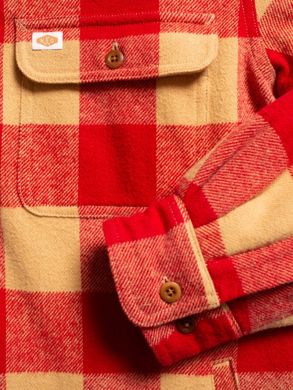 Glenn Padded Check Shirt Red - 5