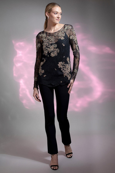 Marchesa Chantilly Lace Top With Beading outlook