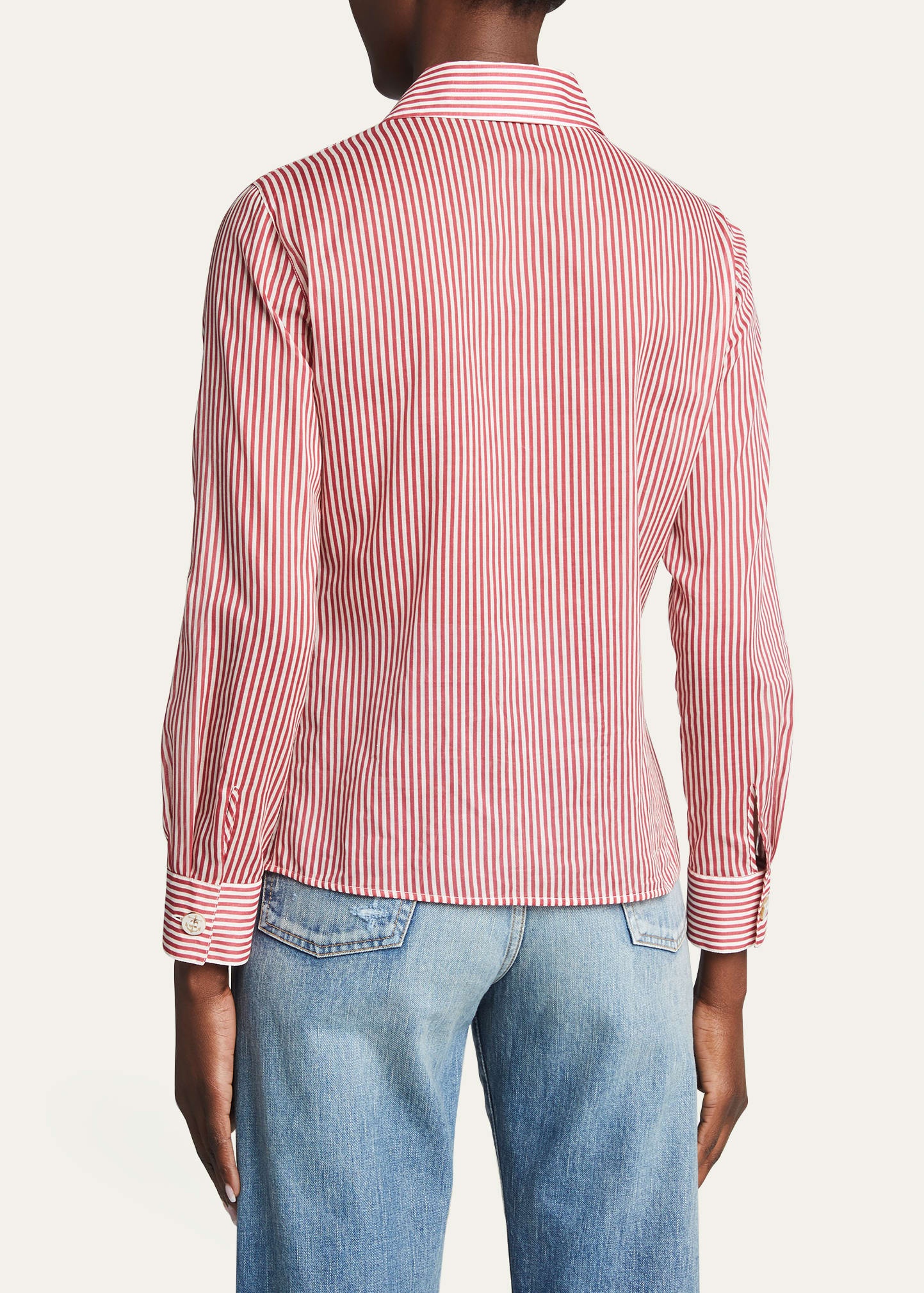 Striped Cotton Blouse - 3
