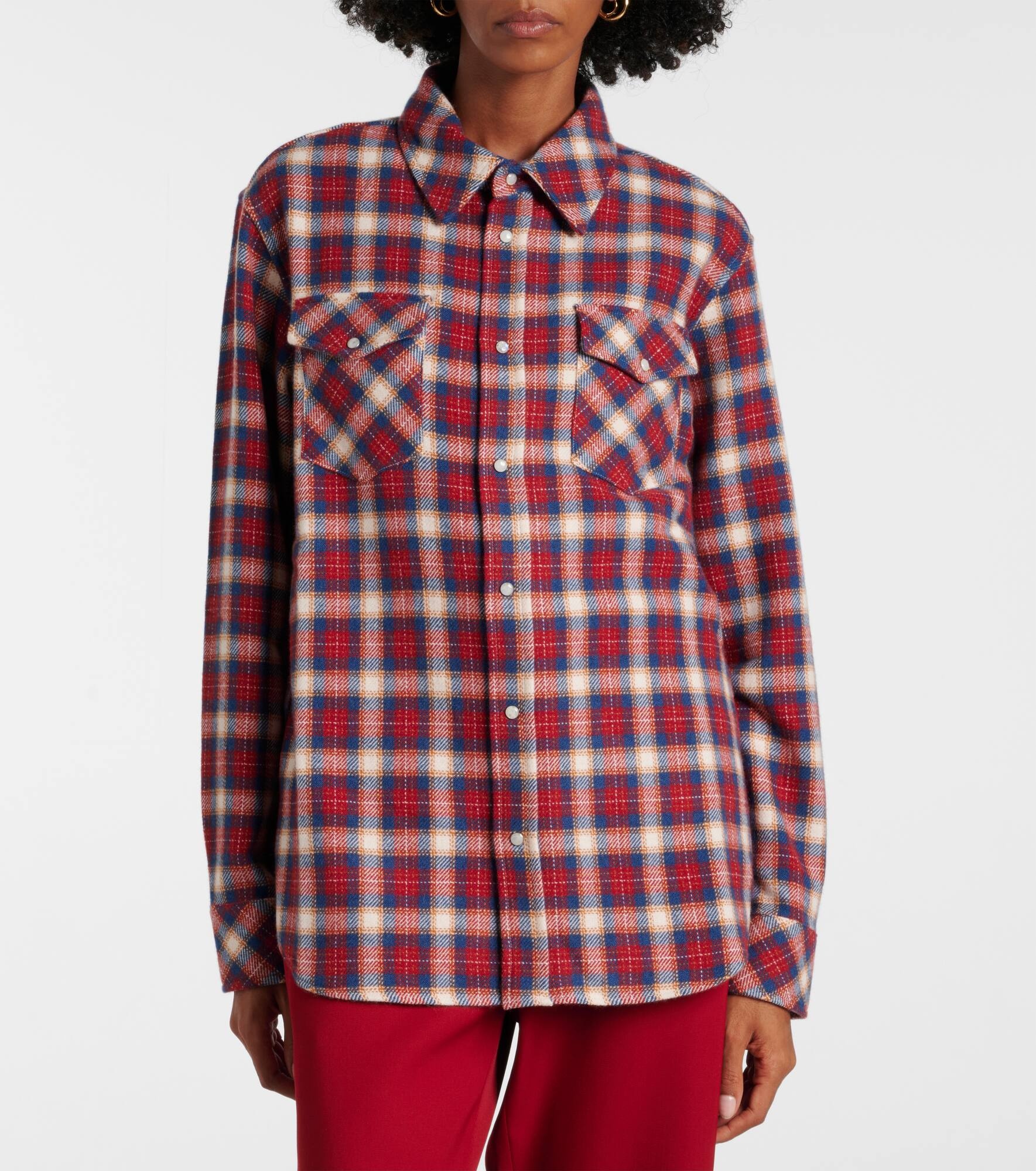Ski Santa Tartan cashmere shirt - 6