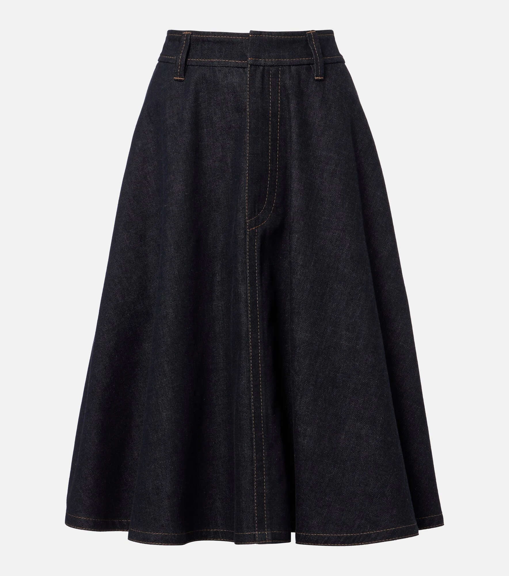 Denim midi skirt - 1