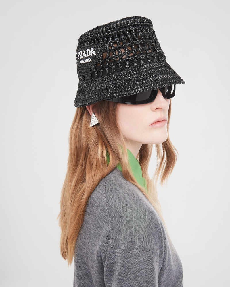 Prada Woven fabric bucket hat outlook
