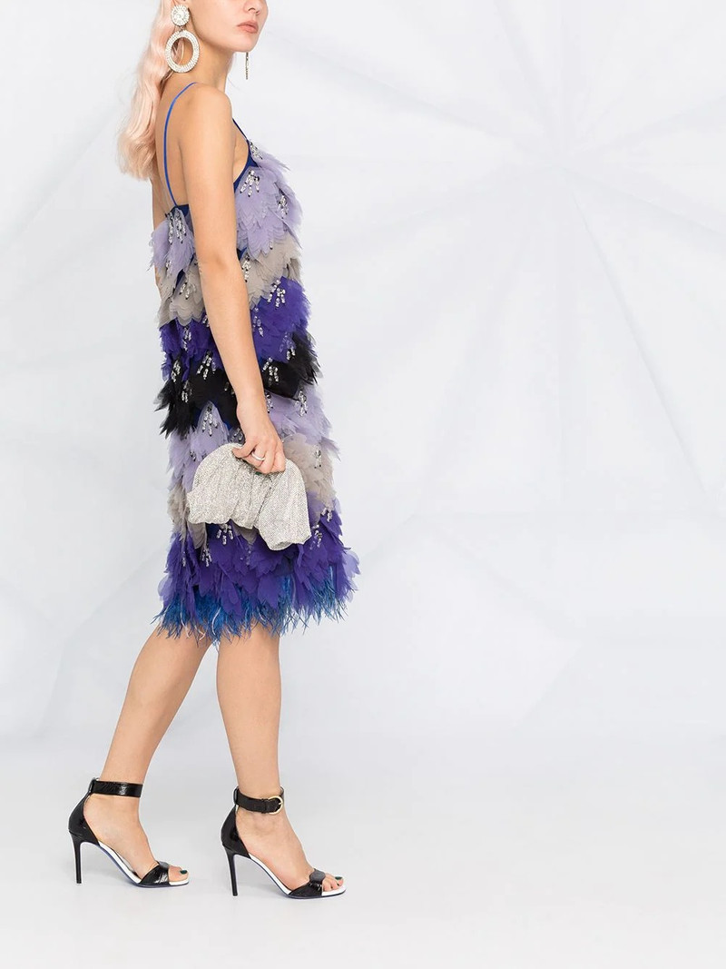 x Koché embellished feather dress 4