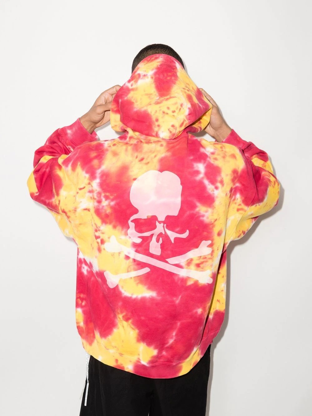 tie dye-print pullover hoodie - 3