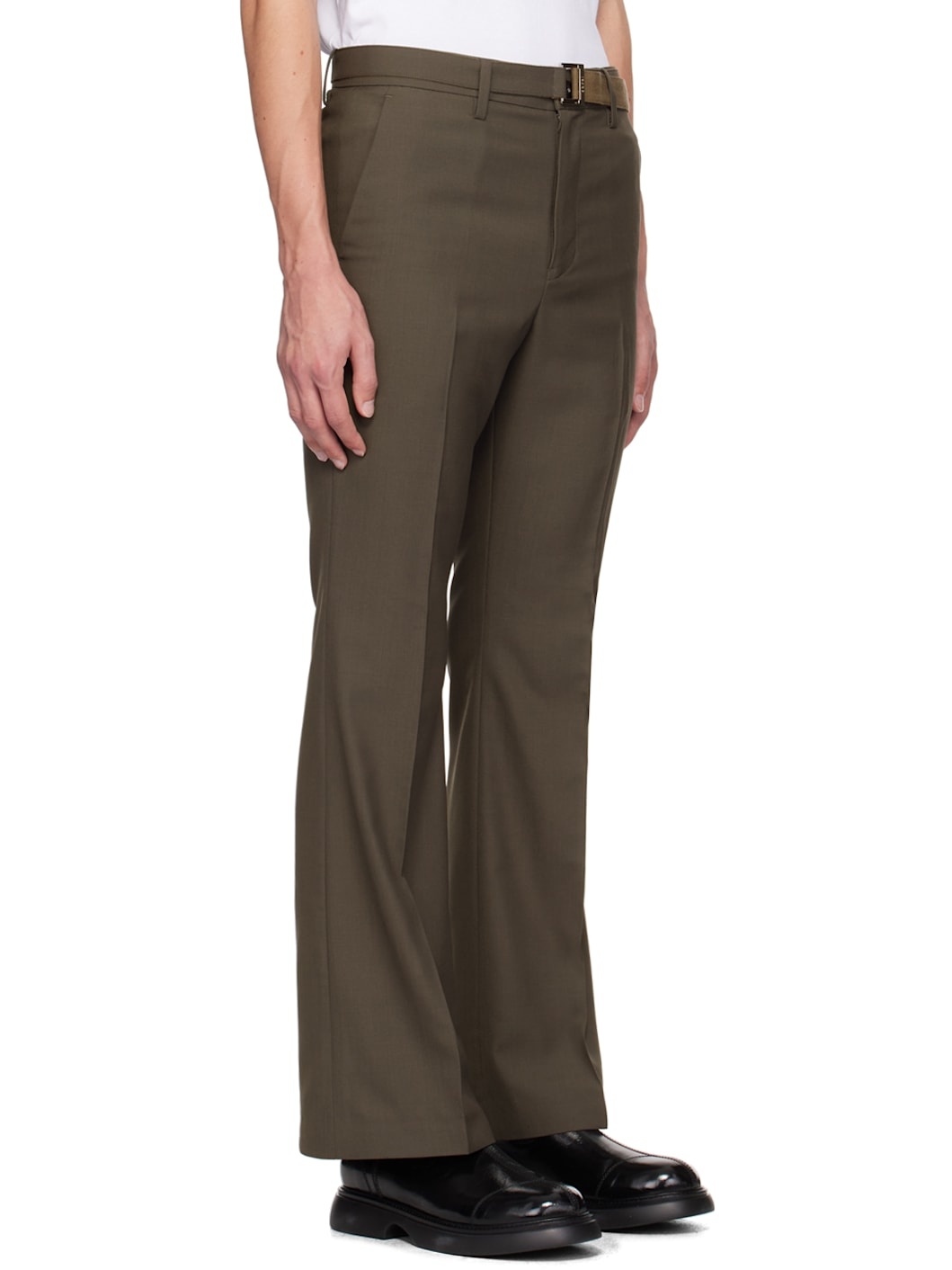 sacai suiting pants ss khaki サイズ1 sacai Khaki Suiting Trousers | REVERSIBLE
