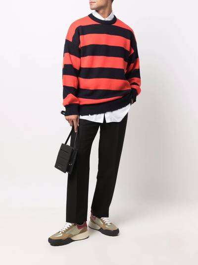 Valentino panelled striped jumper outlook