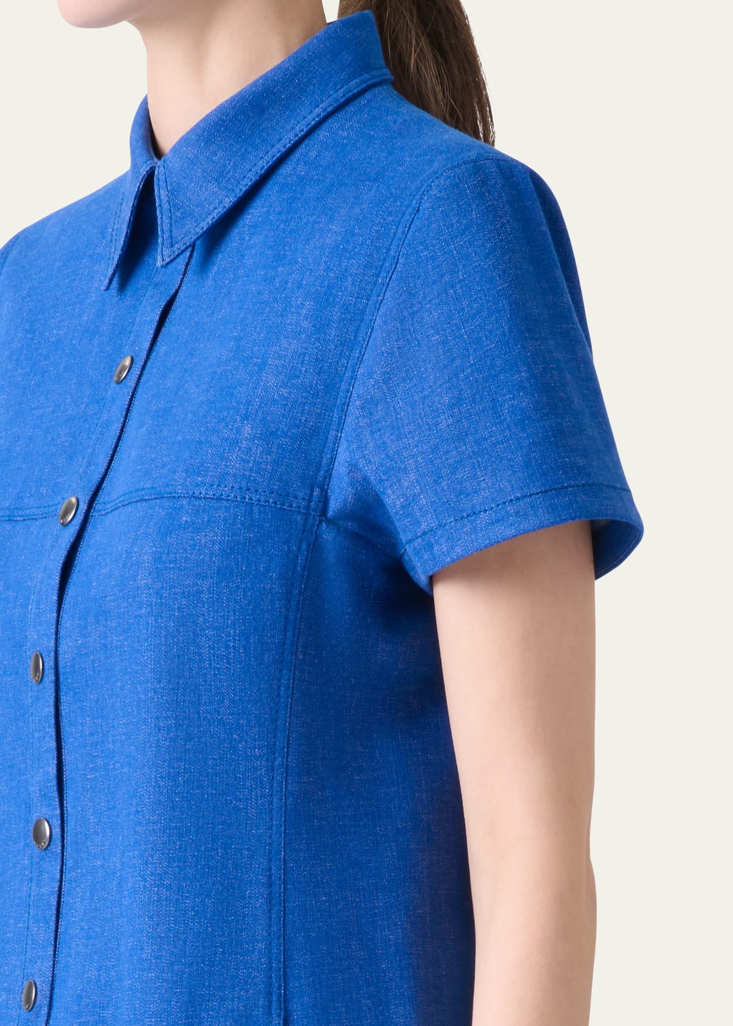 Denim Polo Dress - 5