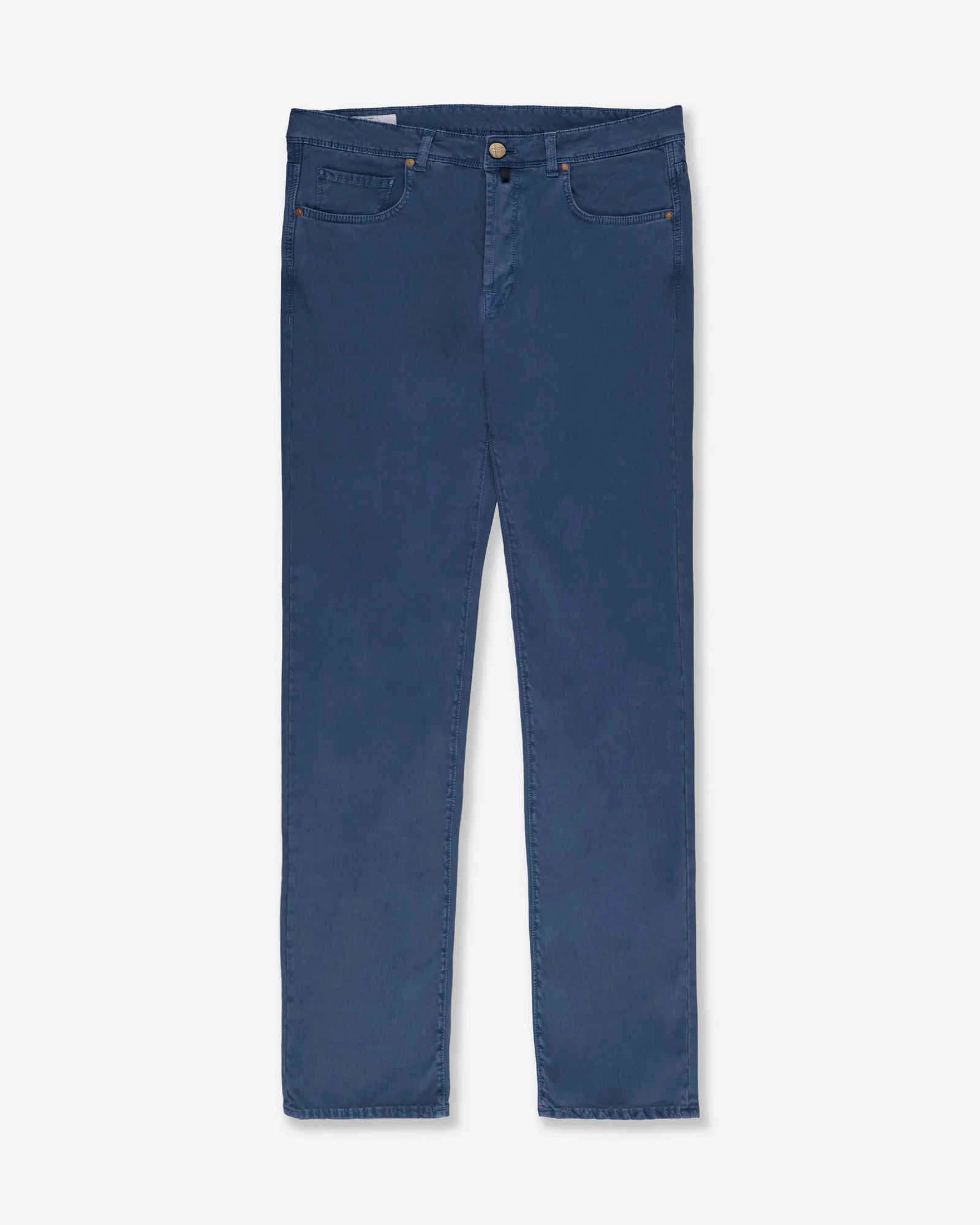 Slim fit stretch cotton tricot five-pocket trousers - 1