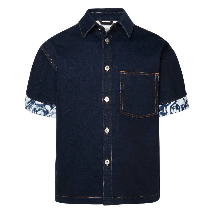 Burberry Logo-Patch Denim Cotton Shirt - 5