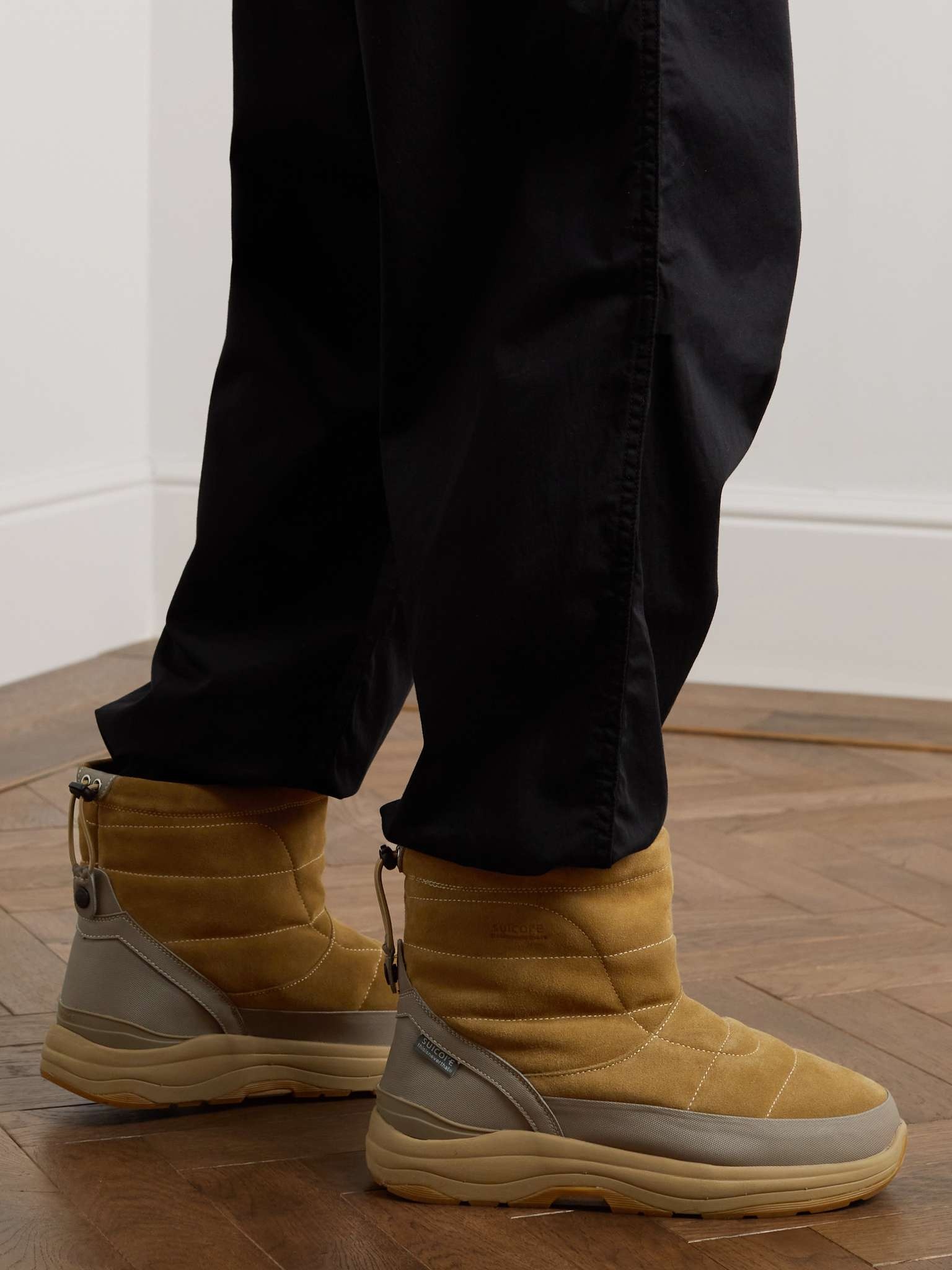 + thisisneverthat® Bower-abTNT Rubber-Trimmed Quilted Suede Boots - 3