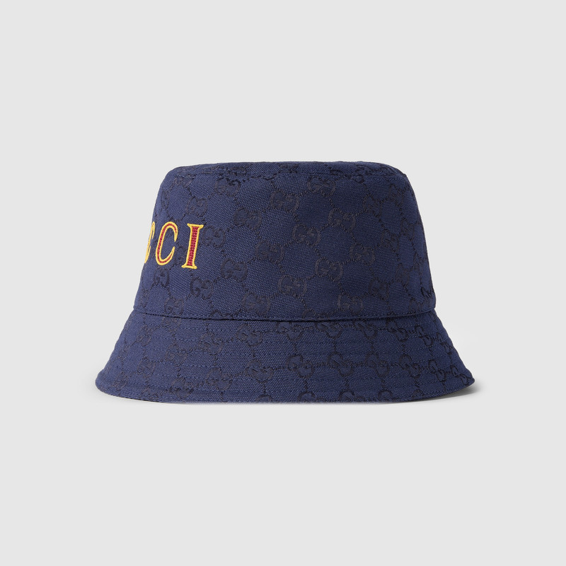 GUCCI GG cotton canvas jacquard bucket hat outlook