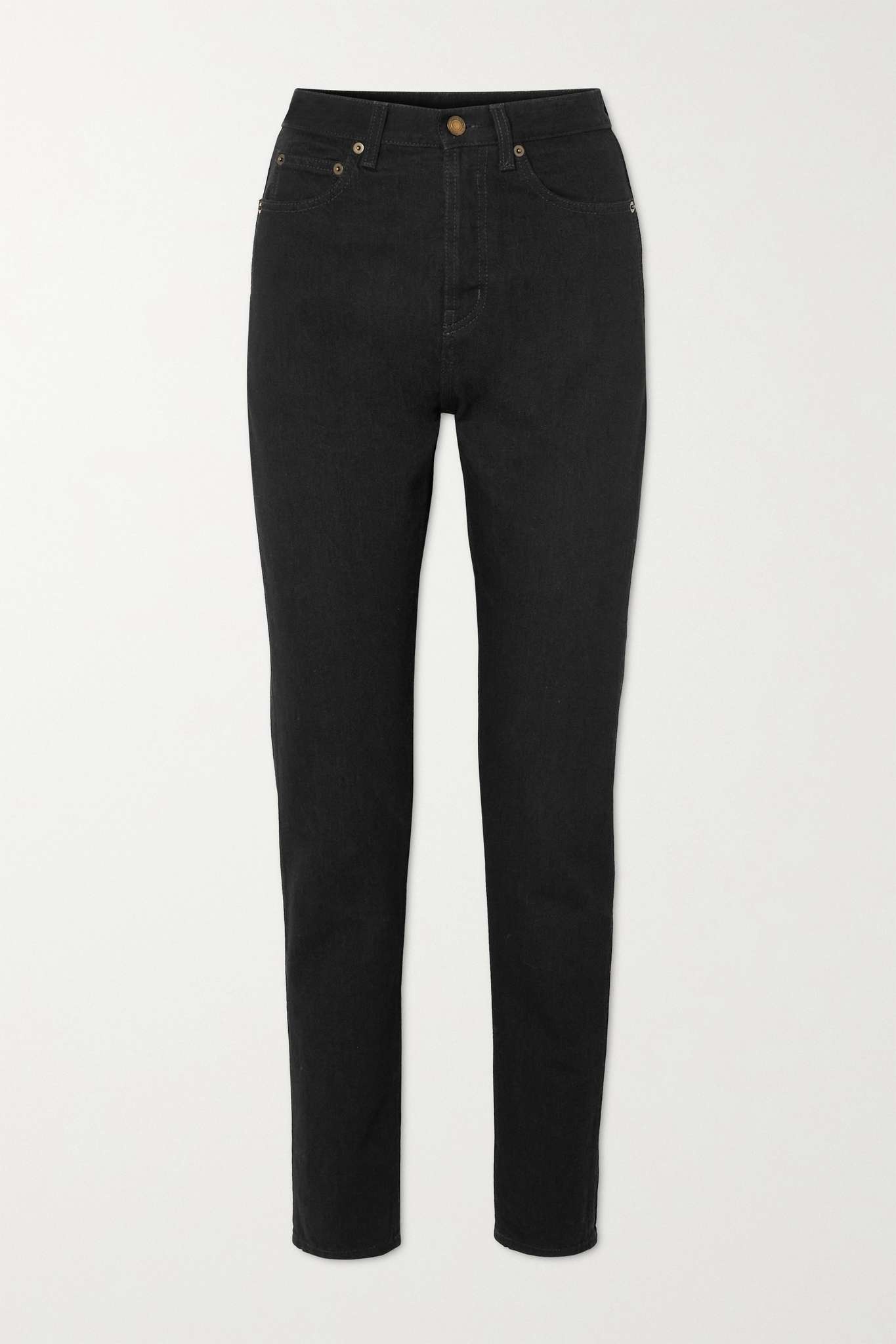 High-rise slim-leg jeans - 1