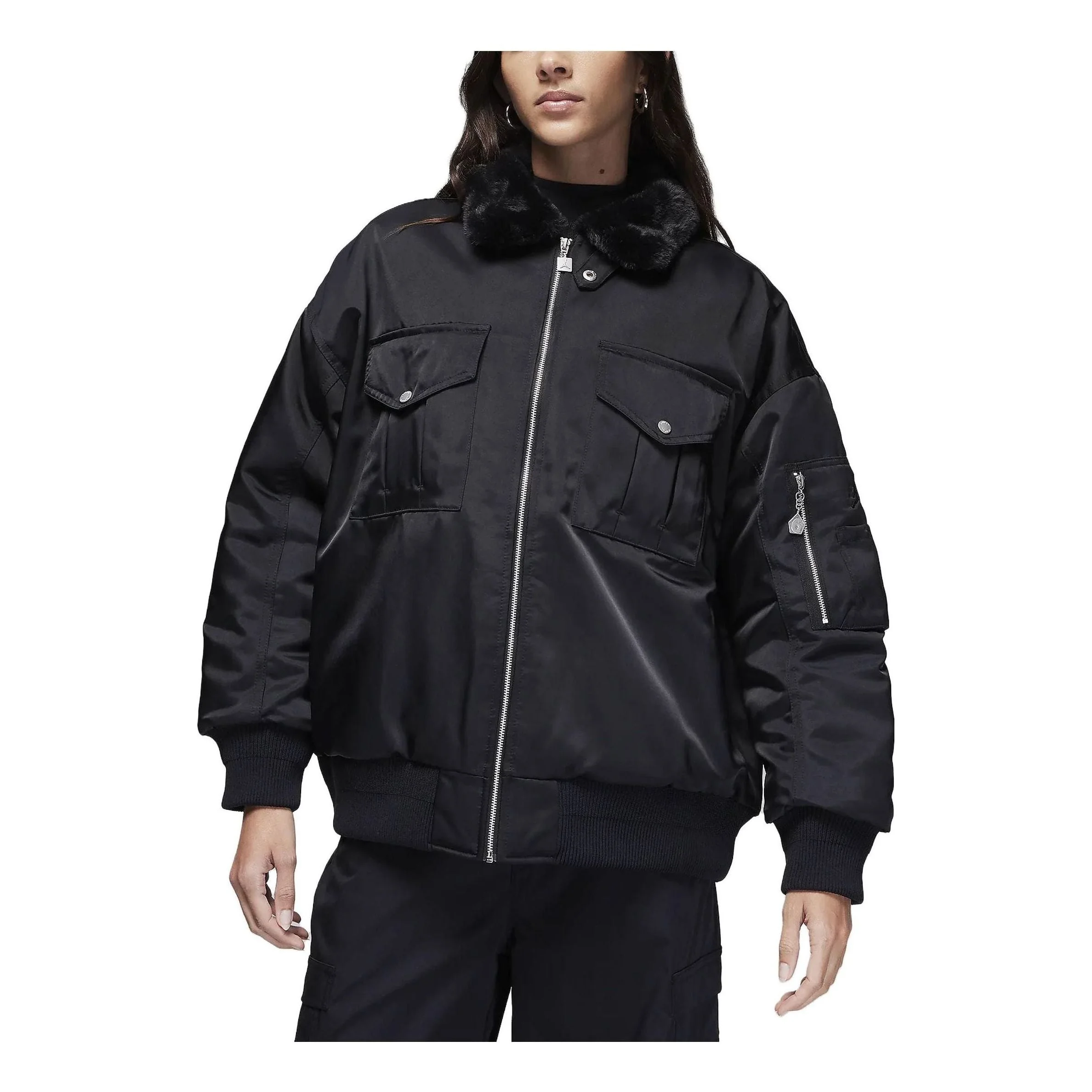 (WMNS) Air Jordan Renegade Jacket 'Black' FB5088-010 - 1
