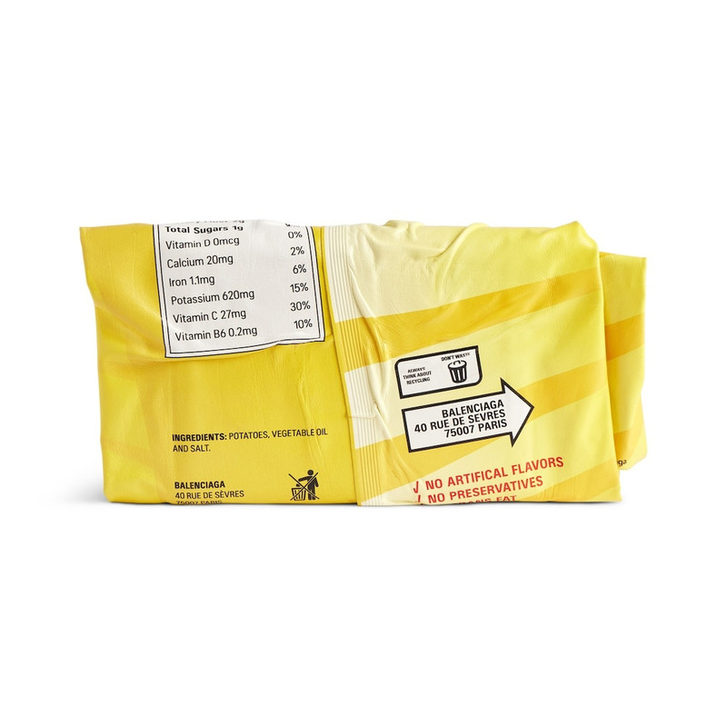BALENCIAGA Chips Clutch Wallet  in Yellow outlook