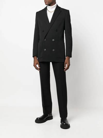 Balmain double-breasted wool blazer outlook