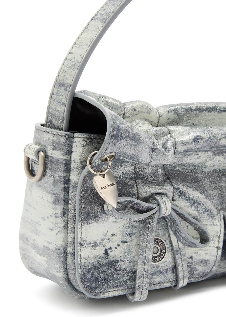 Acne Studios Mini Multipocket Metallic-suede top Handle bag - 3
