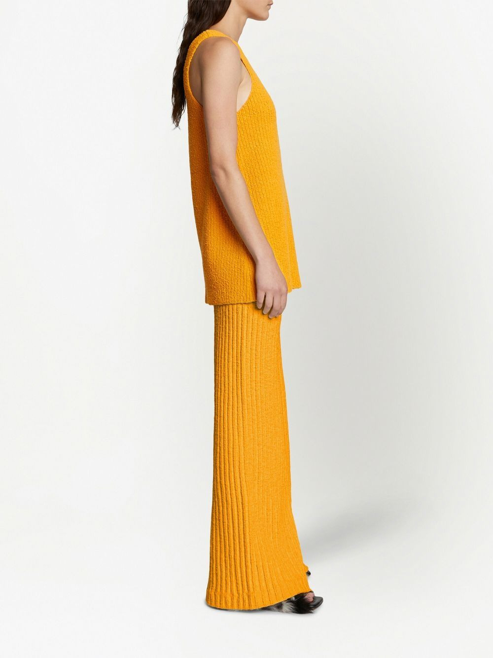 mélange bouclé flared trousers - 3