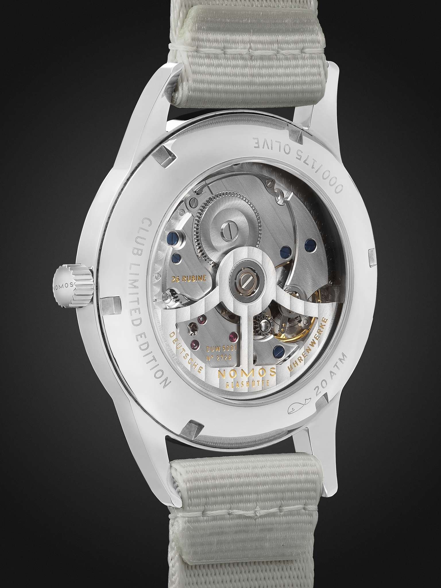 Club Limited Edition Automatic 40mm Stainless Steel and Webbing Watch, Ref. No. 753.S3 - 5